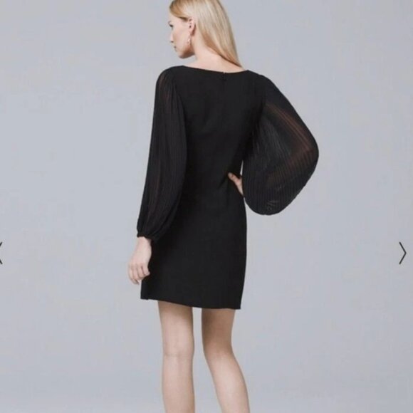 White House Black Market shift Dress with flared sheer sleeves size is 10 NWT!!! - Picture 5 of 7